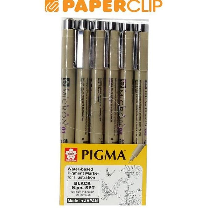 

NEW BALLPOINT SAKURA PIGMA MICRON XSDK-6A SET 6