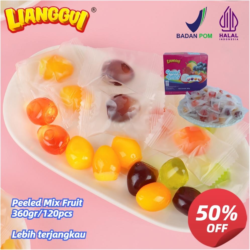 

[Hampers/Gift] [Pengiriman cepat] LIANGGUI PEELED FUDGE cemilan cemilan manis| Permen Lunak Aneka Buah Viral | Candy Jelly Gummies Manggo Permen Lunak Rasa stroberi Jeruk | 360gr Permen Lianggui Rasa Mangga Permen Halal aSt