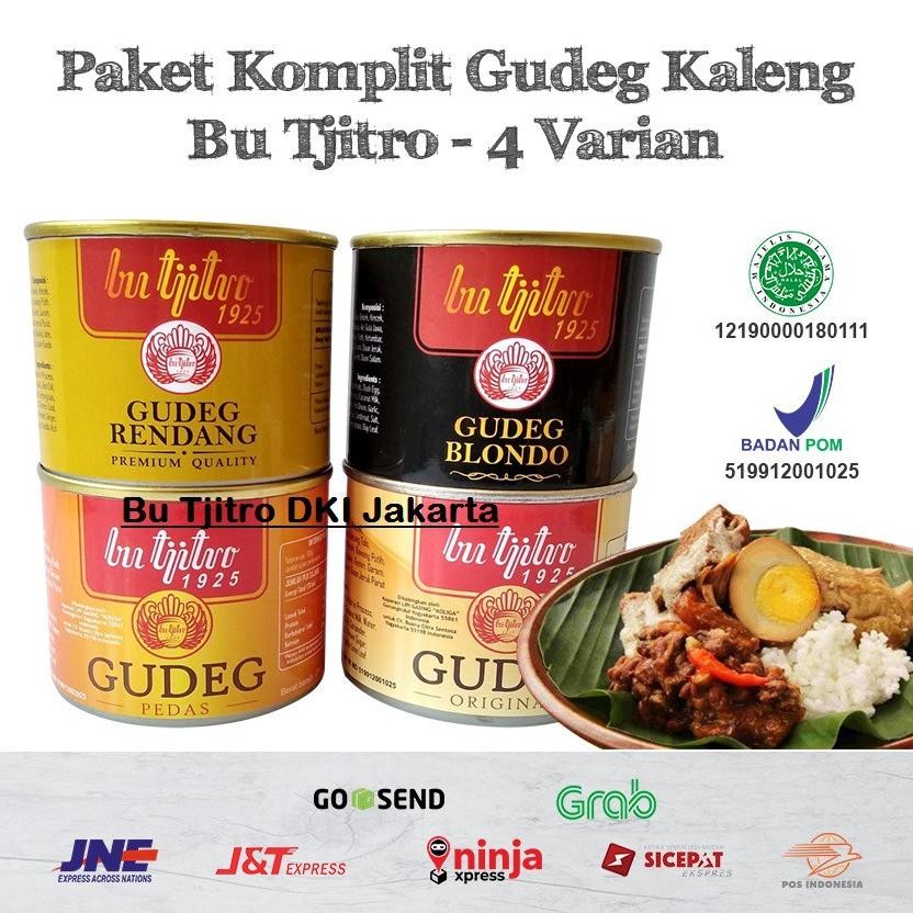 

Gudeg Kaleng Bu Tjitro 1925 - Paket Hemat 4 Kaleng Gudeg Netto 210 gr aSt