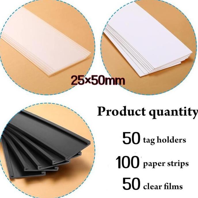 

50Pcs 50X25Mm 75X25Mm 100X30Mm Magnetic Label Holder Magnetik Label Harga Dirak Price Tag Magnetik