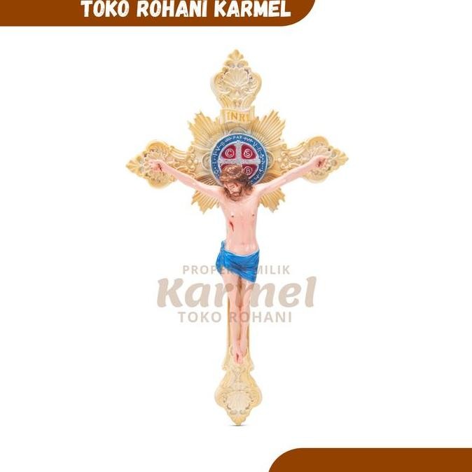 Salib Gantung Sinar 30 Cm / Salib Gantung Katolik / Salib Dinding Katolik / Salib Benedictus / Salib