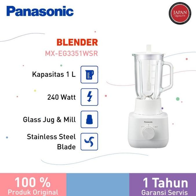 BEBAS ONGKIR - Panasonic MX-EGWSR Blender [ L] - White