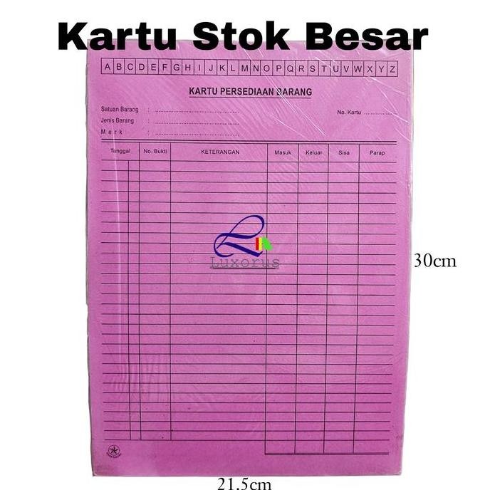 

DISKON! KARTU STOK PERSEDIAAN BARANG UKURAN BESAR | BUKU STOCK OPNAME