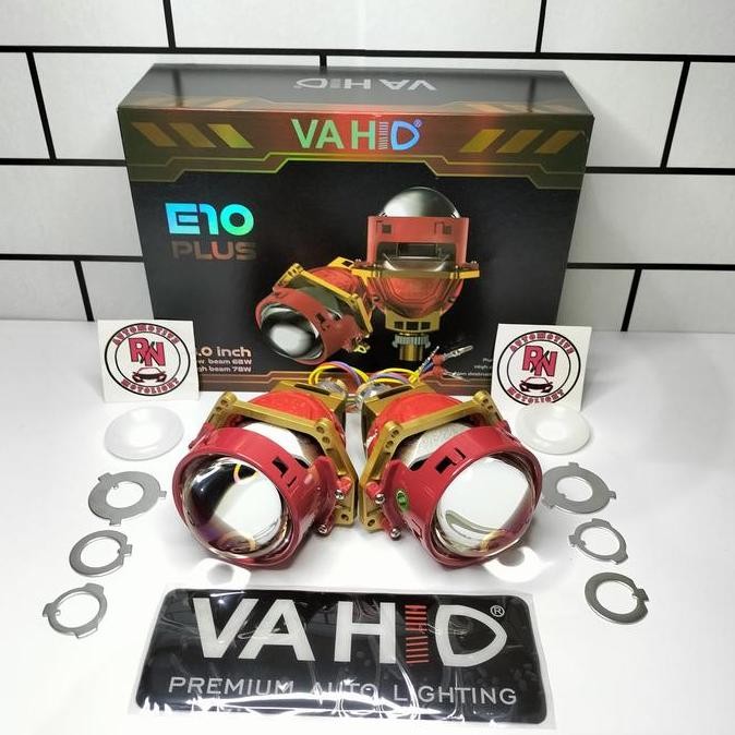 Lampu Headlamp Projector Biled Vahid E10 Plus Cut Off Flat Blue Lens Motor Mobil