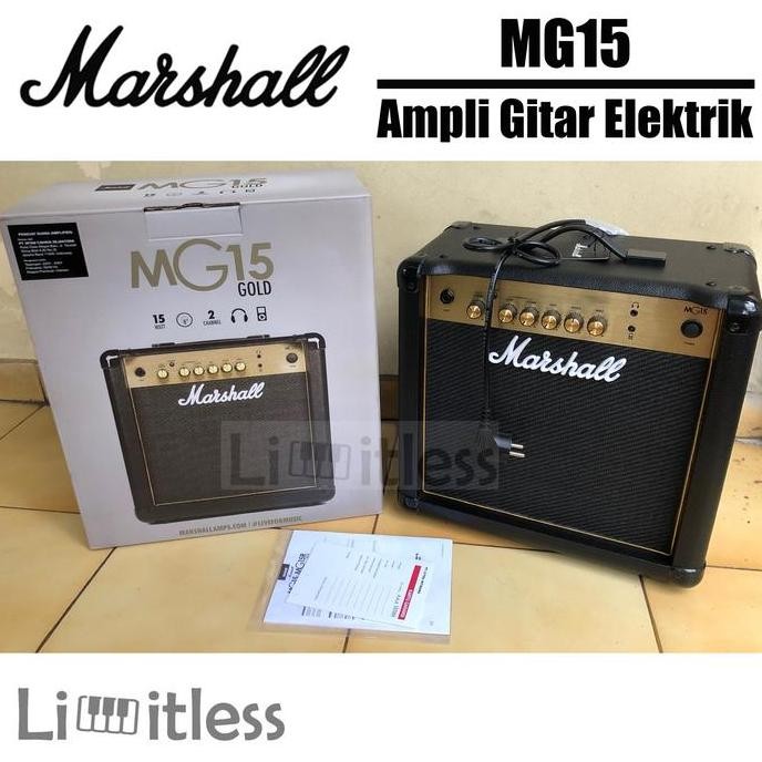 New Marshall MG15G Ampli Gitar Listrik 15W MG Gold Series Garansi Resmi