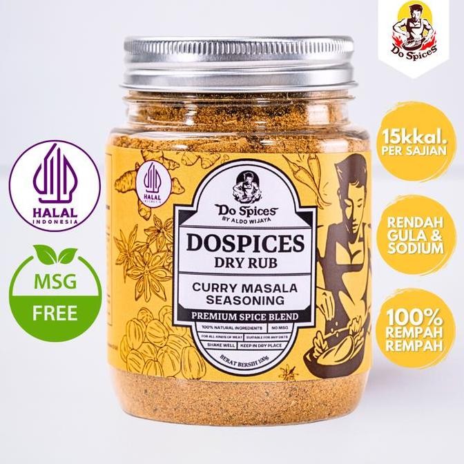 

DISKON! DOSPICES HEALTHY DRY RUB CURRY MASALA 100 GR - BUMBU MARINASI RENDAH KALORI
