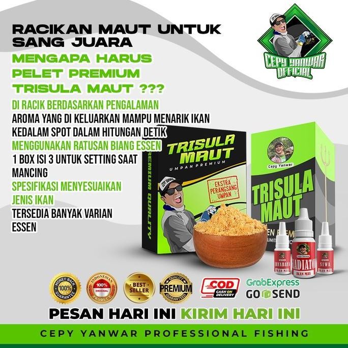 paket essen trisula maut & pelet pancing siap pakai semua ikan stok terbatas