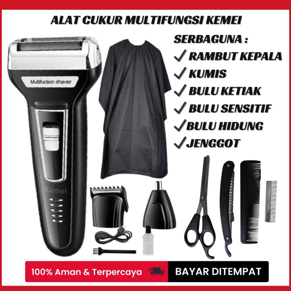 Alat Cukur Rambut Elektrik Kemei ORIGINAL / Mesin Cukur Rambut Cas / Hair Trimmer Mesin Cukur Rambut