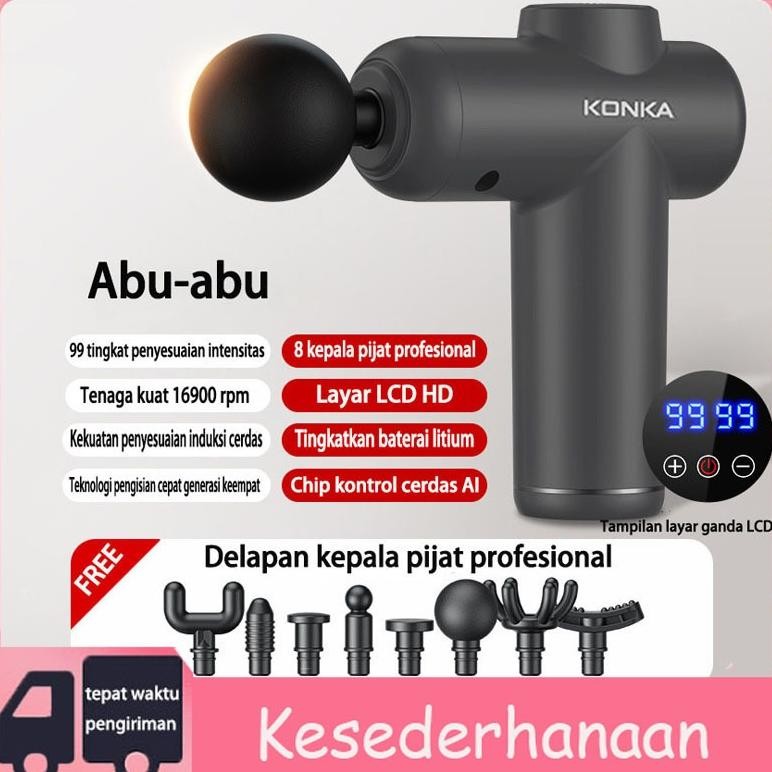 Konka Alat pijat elektrik Massage Gun 8 in1 Deep Tissue Muscle Therapy Electric Massage Tools