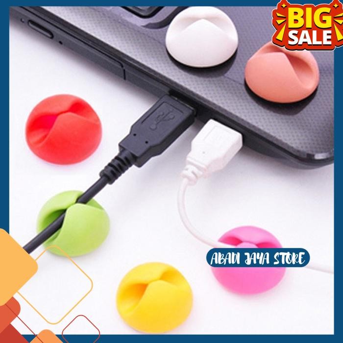 

MULTIPURPOSE CABLE CLIP ORGANIZER - KLIP PENJEPIT KABEL 6 PCS BY ABADI JAYA STORE