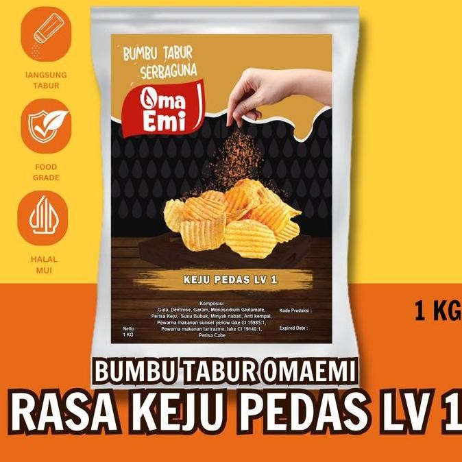 

DISKON! BUMBU TABUR KEJU PEDAS LEVEL 1 1KG HALAL FOOD GRADE