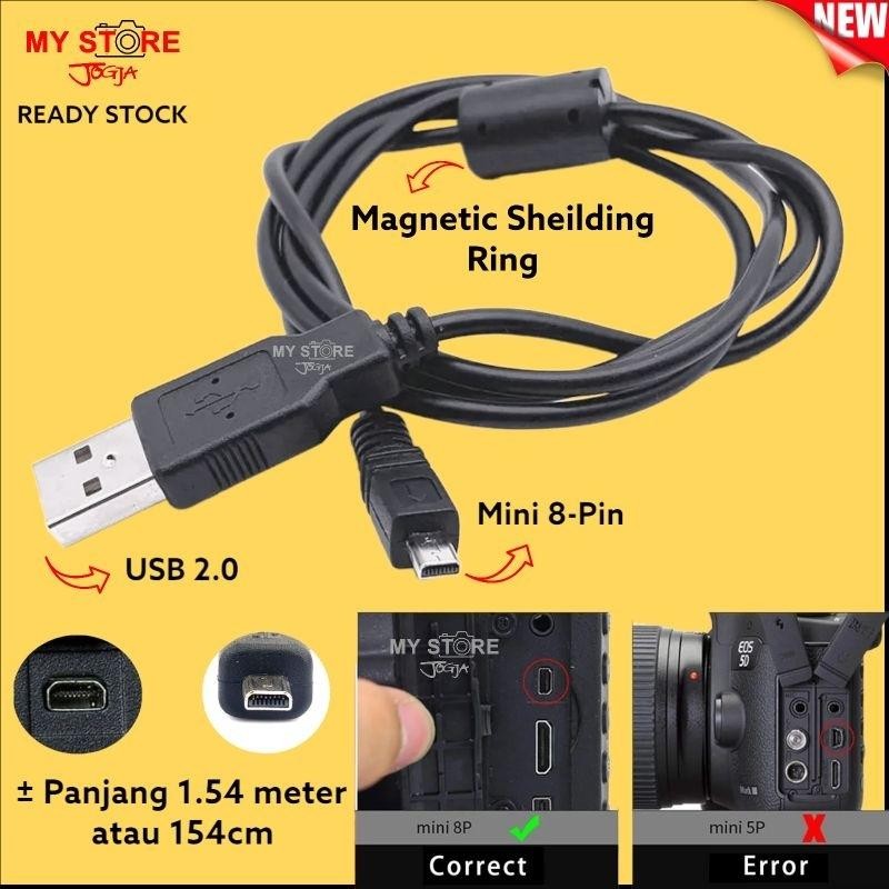 Sv Kabel Data Nikon Uc-E6 Usb 2.0 Mini-B 8 Pin 1.5M D7500 D7200 D3300 D3200 D5100 D5200 D5000 D5300 