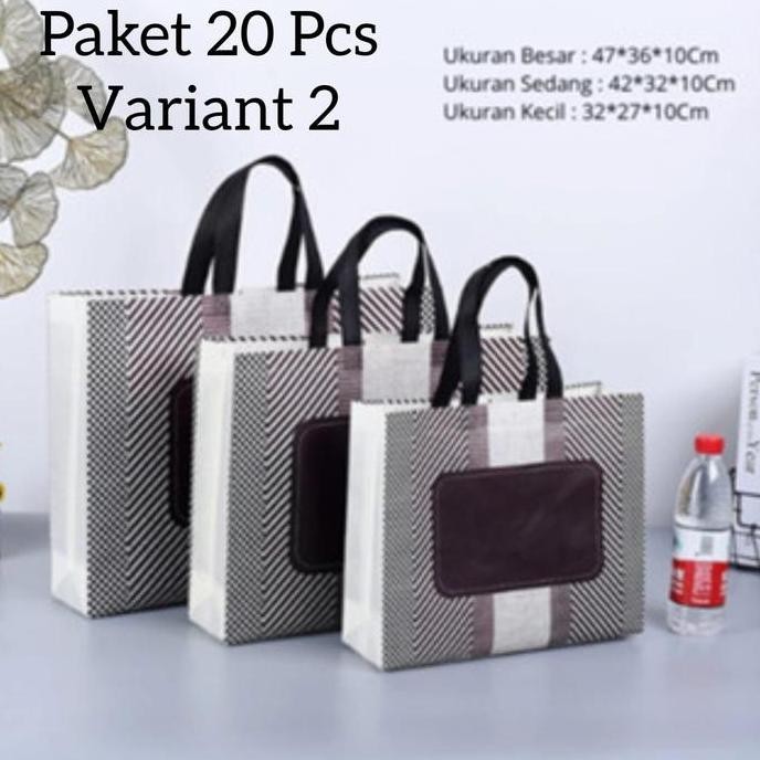 

Madjasana - (PAKET 20PCS) Tas Jinjing - Tas Belanja - Tas Spunbond - Tas Souvenir - Tas Jinjing Wanita - Tas Lipat - Tas Kado - Kantong Belanja