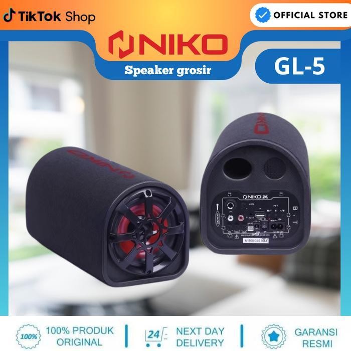 Speaker Niko GL5 Bluetooth 5inch//bass subwoofer Speaker Tabung Berkualitas Terbaru