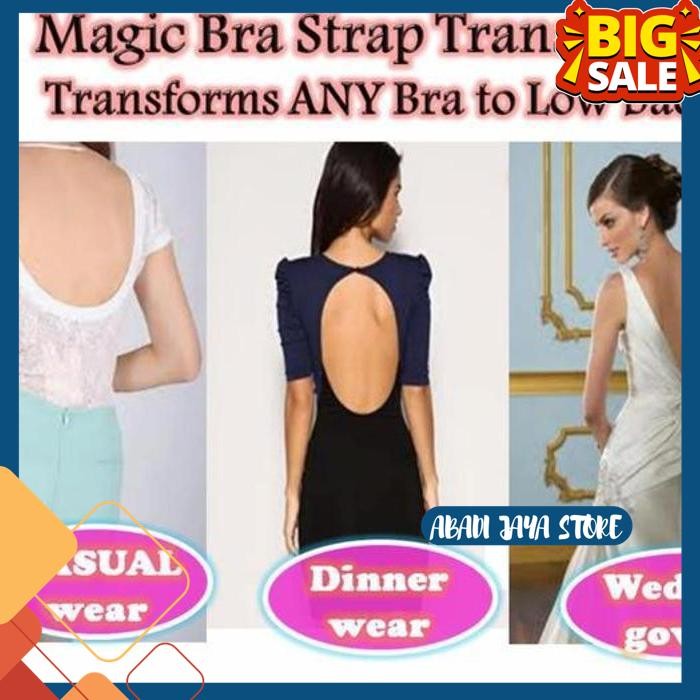 LOW BACK BRA STRAP TALI BRA BACKLESS PADA BAJU GAUN PESTA DRESS BY ABADI JAYA STORE