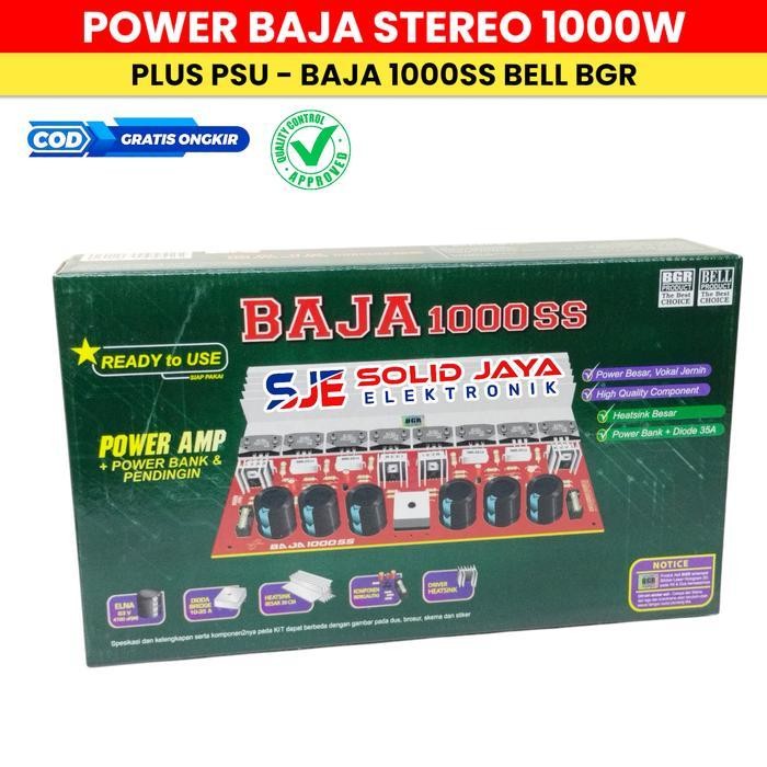 KIT POWER STEREO BAJA 1000W TR SANKEN II PLUS PSU ELCO DIODA POWER AUDIO AMPLIFIER AMPLI BAJA 1000SS