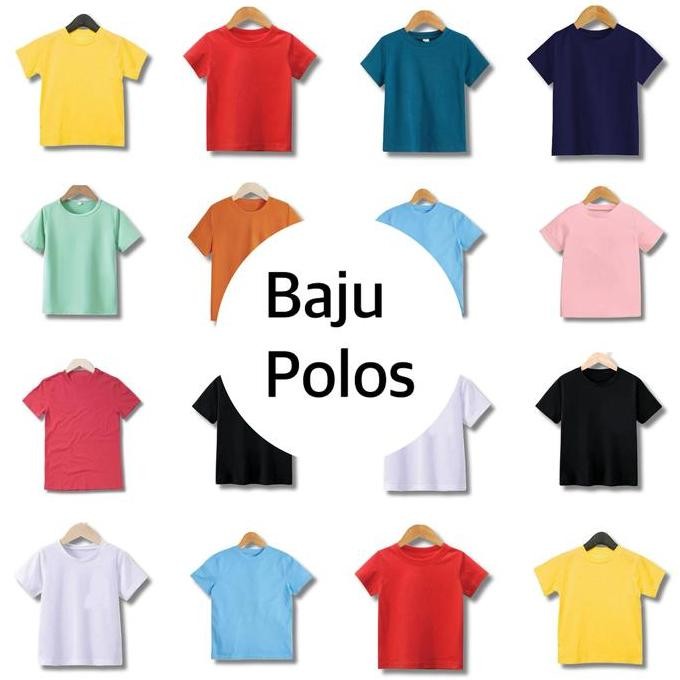 (Allthebest) Kaos Polos / Baju Polos Anak Termurah ( 1-10 Tahun ) Kaos PE KATUN