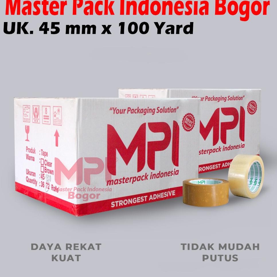 

1 Dus 72 Roll Lakban Coklat Lakban Bening Ekonomis 45 Mm X 100 Yard Master Pa Indonesia