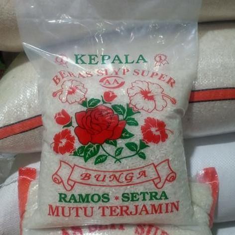 

Beras Bunga kemasan 5 kg Pulen Putih Wangi Rice TP