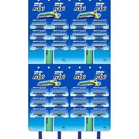 Gillette Flexy Simple 3 Flexi Cukur Kumis Kepala Cukur Goyang Isi 24 Pcs Dengan 3 Pisau Berpegas Dan