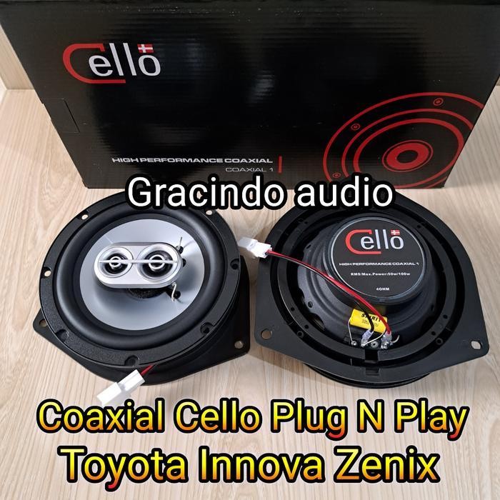 Speaker Coaxial 3way Cello Plug N Play Pintu Toyota Innova Zenix