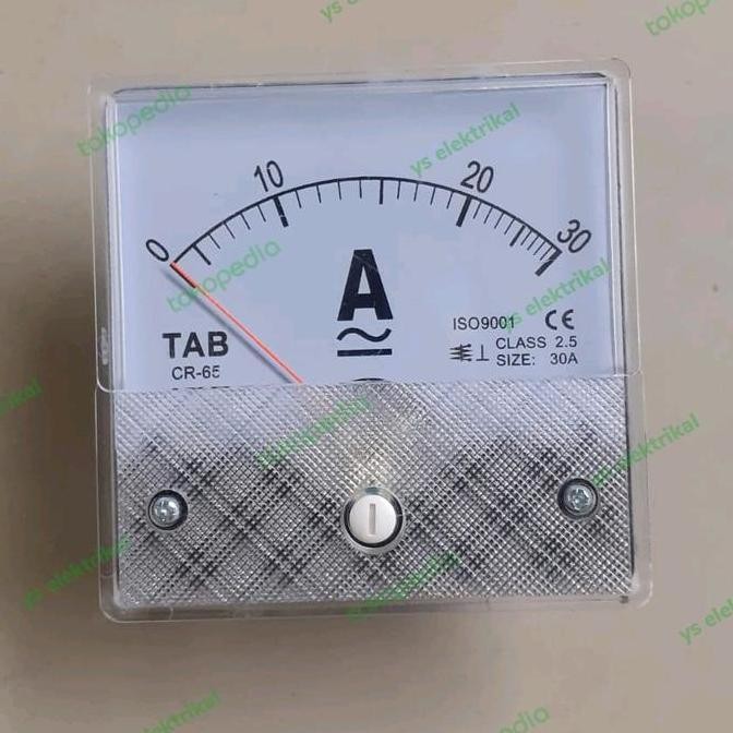 Ampere Meter Analog Ac/Dc Cr-65 30A Amper Baru