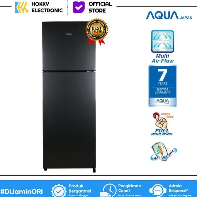 NEW KULKAS AQUA SANYO JAPAN AQR D270 DS LEMARI ES 2 PINTU AQUA AQRD270DS