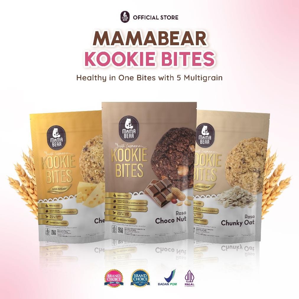 

Heatshrin Mamabear Kookie Bites Kukis Cookie Camilan Snack Kaya Superfood Less Sugar Bpom Halal Et-98