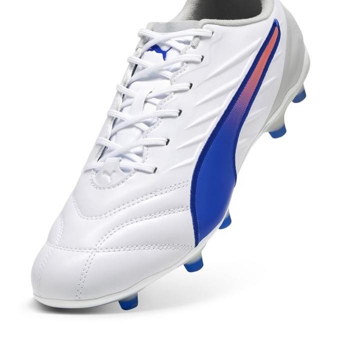 TERMURAH - PUMA Sepatu Sepak Bola KING PRO FG/AG White-Blue-Gray