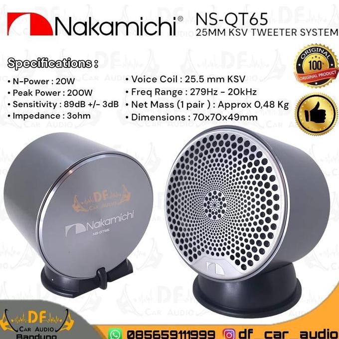 Nakamichi NS-QT65 Tweeter Speaker Fullrange Audio Mobil