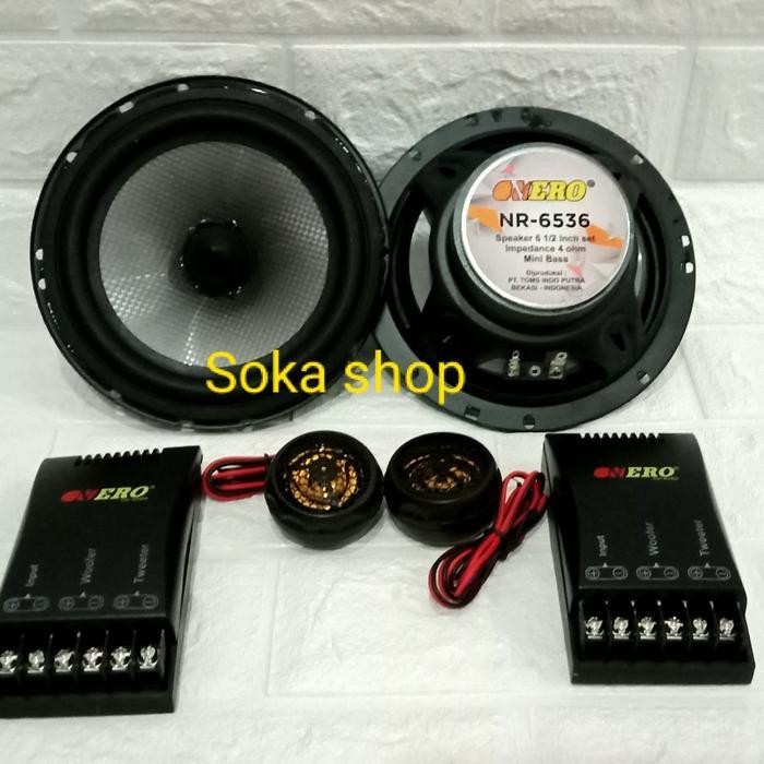 Speaker split NERO NR-6536 speaker componen 6,5" NERO split