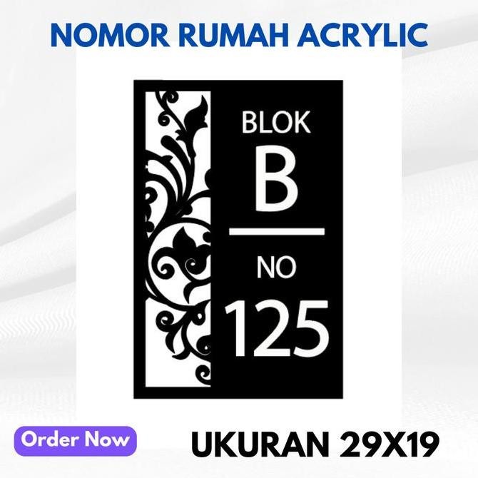 PAPAN NOMER RUMAH ACRYLIC / NOMER RUMAH CUSTOM