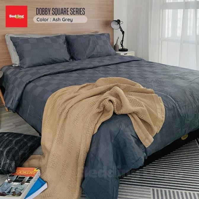 Bedding Depo Sprei Hotel Dobby Square Grey 9 Cm