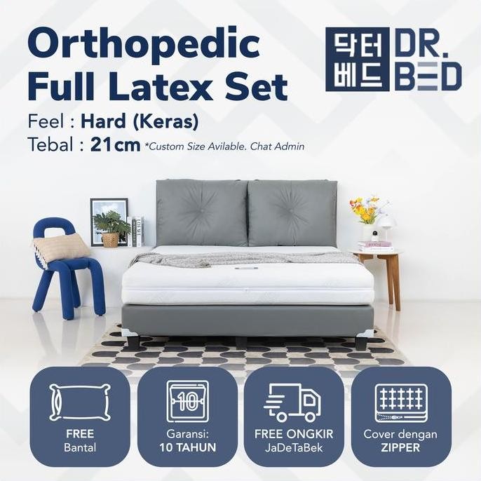 Fullset Kasur Orthopedic Latex Dr.Bed Uk.100X200