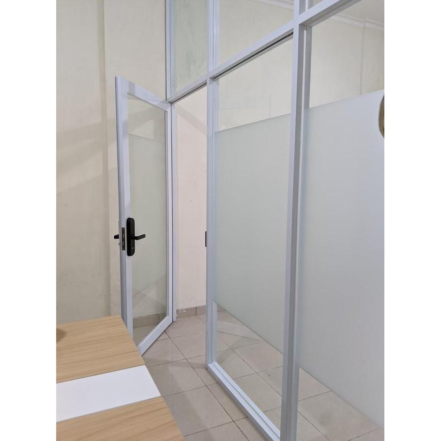 Partisi Pintu Jendela Aluminium Kaca Sekat Ruangan Ruko Kantor