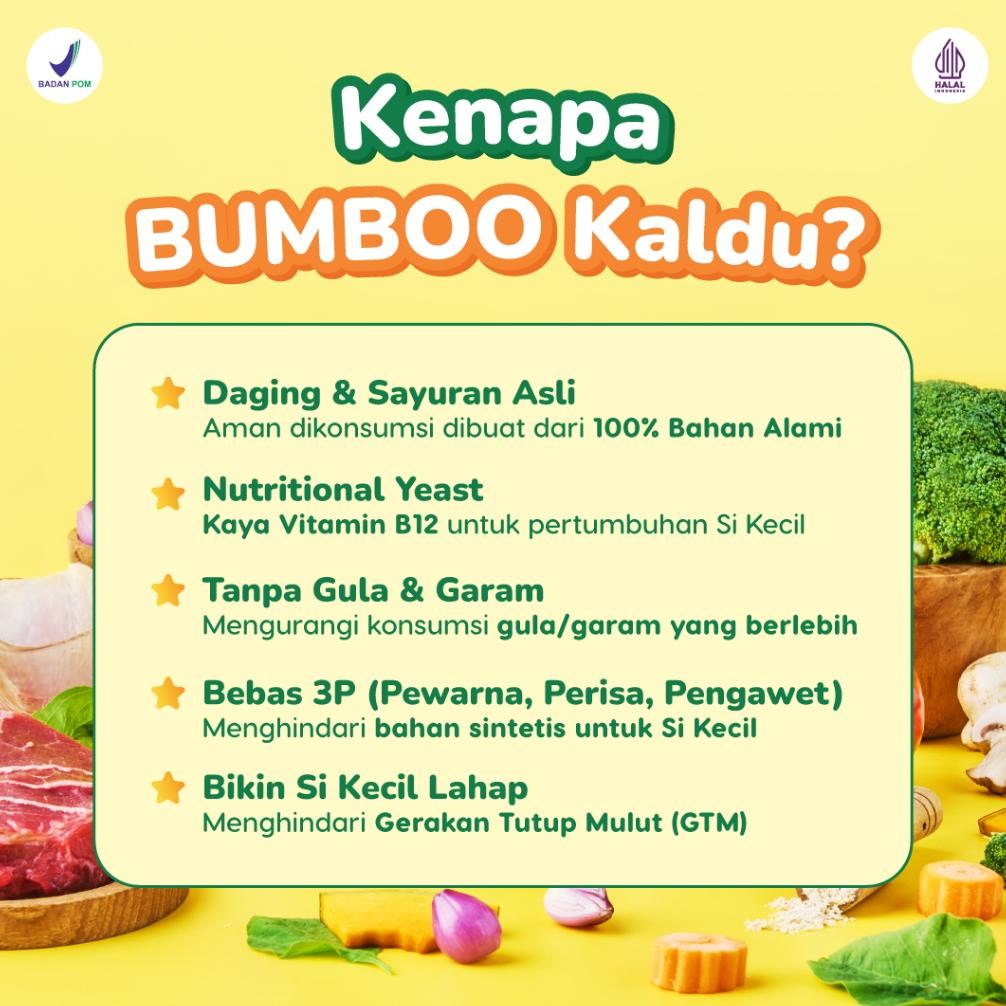 

Eelic Bumboo Kaldu Asli - Kaldu Anak - No Msg - Tanpa Gula & Garam - Bahan Alami - Tambahan Sayur Asli Ga24