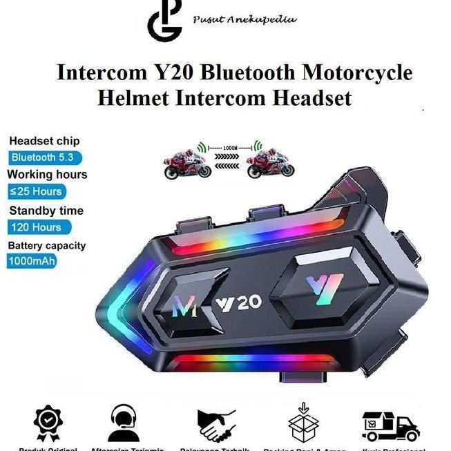 Intercom Y20 Headset Sepeda Motor | INTERCOM BIKERS