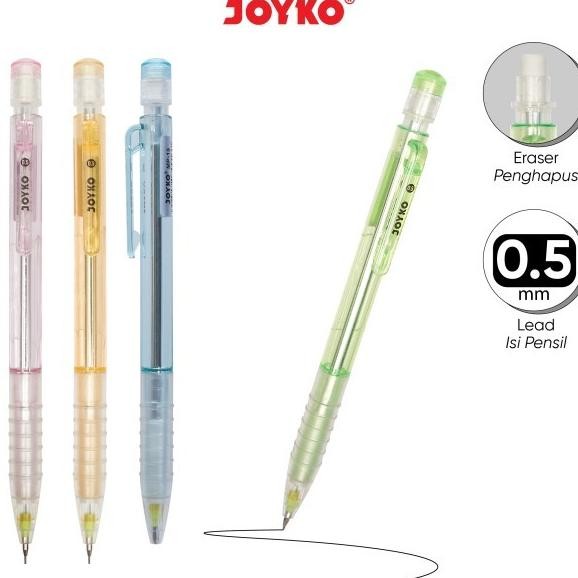 

1Pak 12 Pcs Joyko Pensil Otomatis Pensil Mekanik Joyko Mechanical Pencil Pensil Mekanik Joyko Mp15