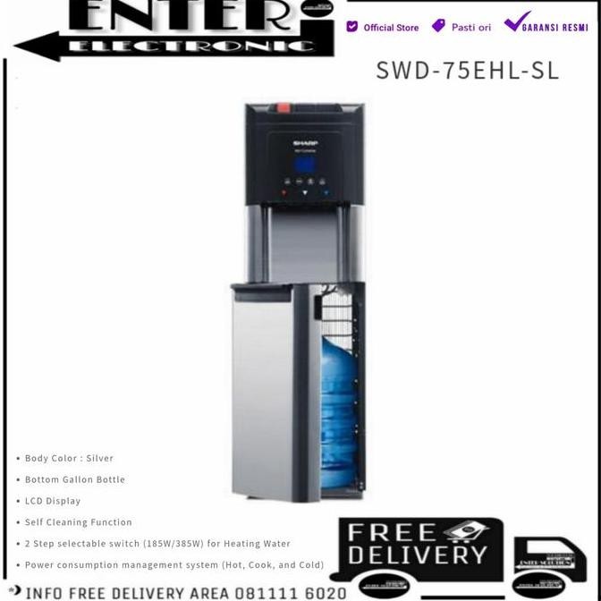 Sharp Swd75Ehl Sl - Sharp Bottom Dispenser Galon Bawah Swd 75Ehl Sl