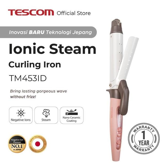 TERMURAH - Tescom Ionic Steam Curling Iron/Pengeriting Rambut Dengan Uap TM453ID