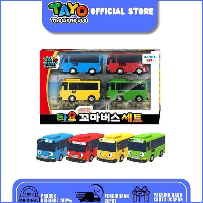Diskon Mainan Bus Tayo Set 4 Style Cars TYT 120003 - Mobil Mini Tayo Ori