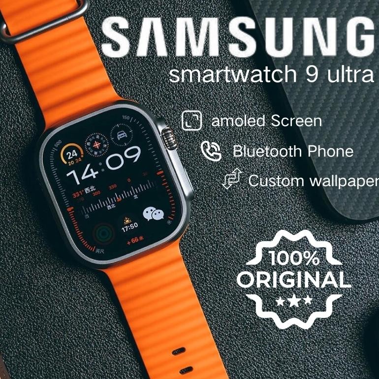 100OriginalSamsung-smartWatch 9 ultra amoled jam tangan Pria Wanita Full Touch Screen Bluetooth Call