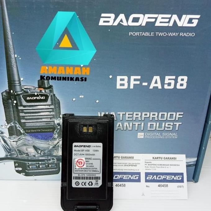 NEW Batre Ht Baofeng A58 A58 pro original