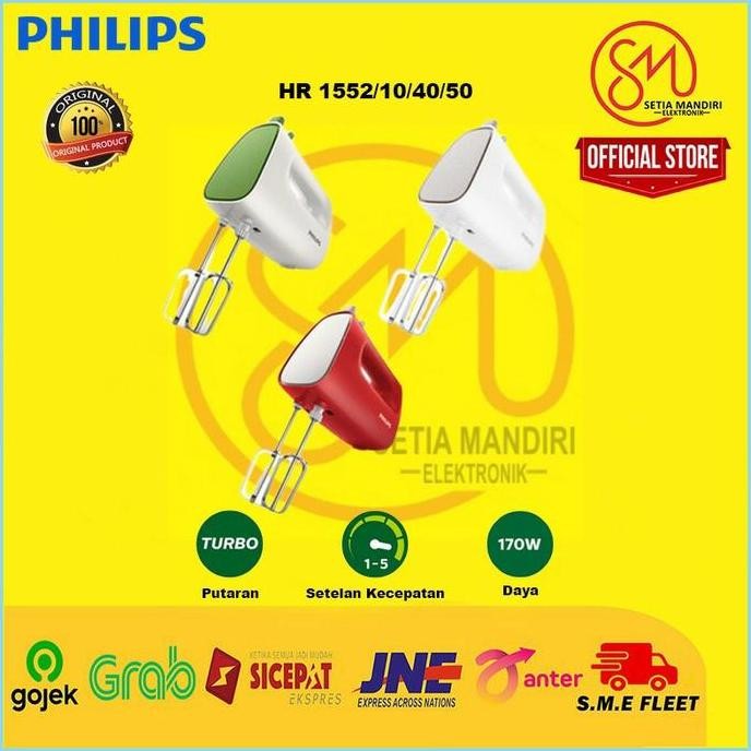 Philips Hand Mixer HR1552 Mixer Telur Kualitas Original