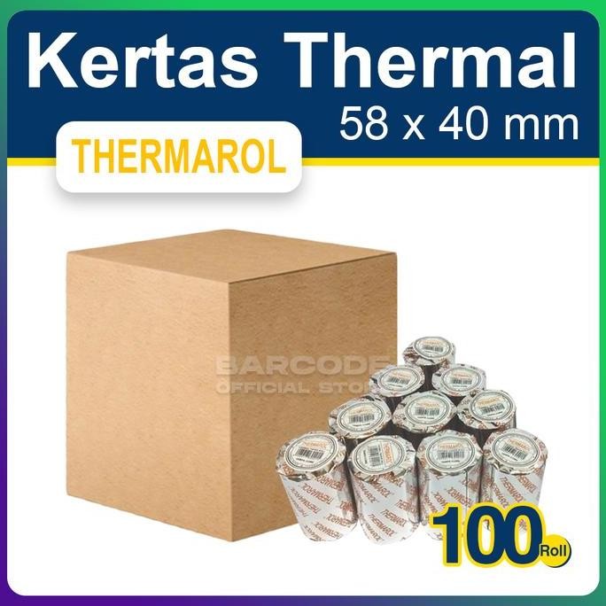 

BEBAS ONGKIR - ( 1 Dus ) Kertas Printer Bluetooth 58 x 40 - 58x40 Thermal Thermarol
