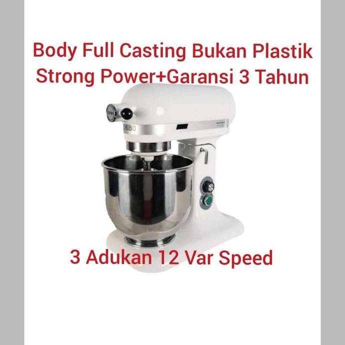 Mixer Roti & Kue 7 Liter Heavy Duty Multi Fungsi - Mixer Adonan Besar