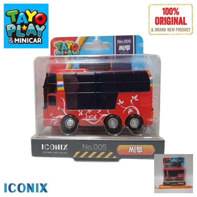 Diskon Mainan Tayo Mini Car Cito Iconix - Bus Staff Manager Korea Animation
