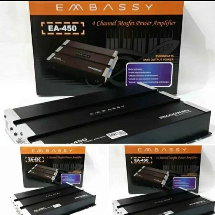 POWER MOBIL 4 CHANNEL EMBASSY EA 450 MOSFET 25000WATTS
