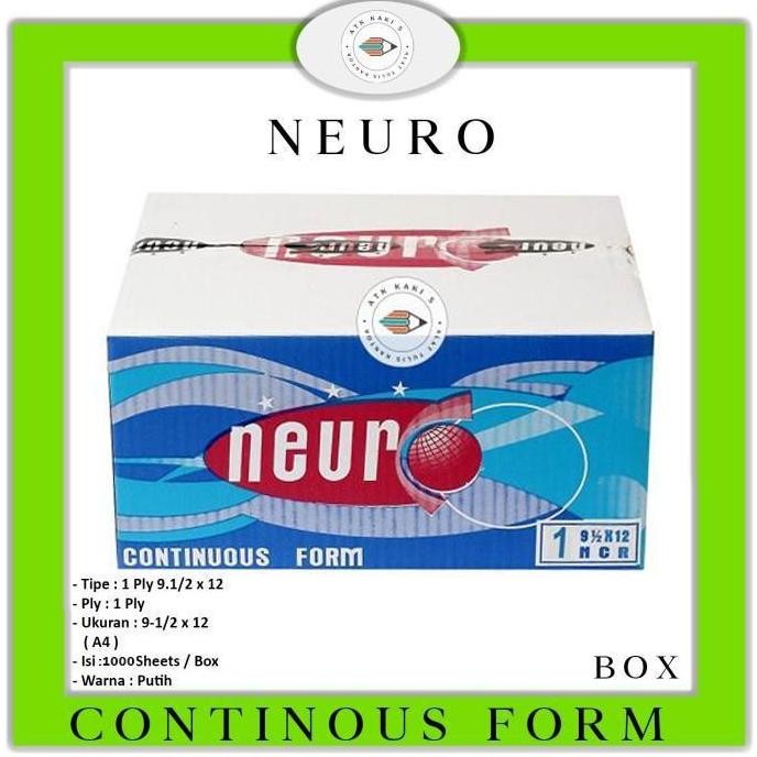 

TERMURAH - NEURO - Continous Form K 1 Ply 91/2 x 12 - A4 - NCR