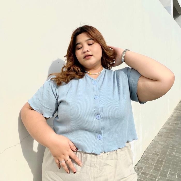 Sz Angela Crop Shirt/ Baju Crop Jumbo/Baju Crop Big Size/Crop Top Jumbo/Croptop Jumbo/Crop Top Big S
